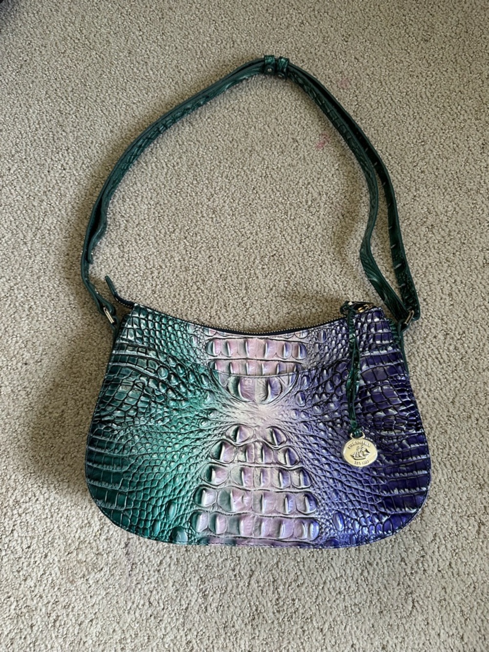 Brahmin Shayna crossbody handbag Enchanted Ombre Melbourne pattern - Picture 2 of 8
